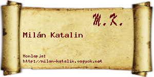 Milán Katalin névjegykártya